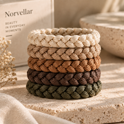 Norvellar Braided Fabric Hair Tie Set