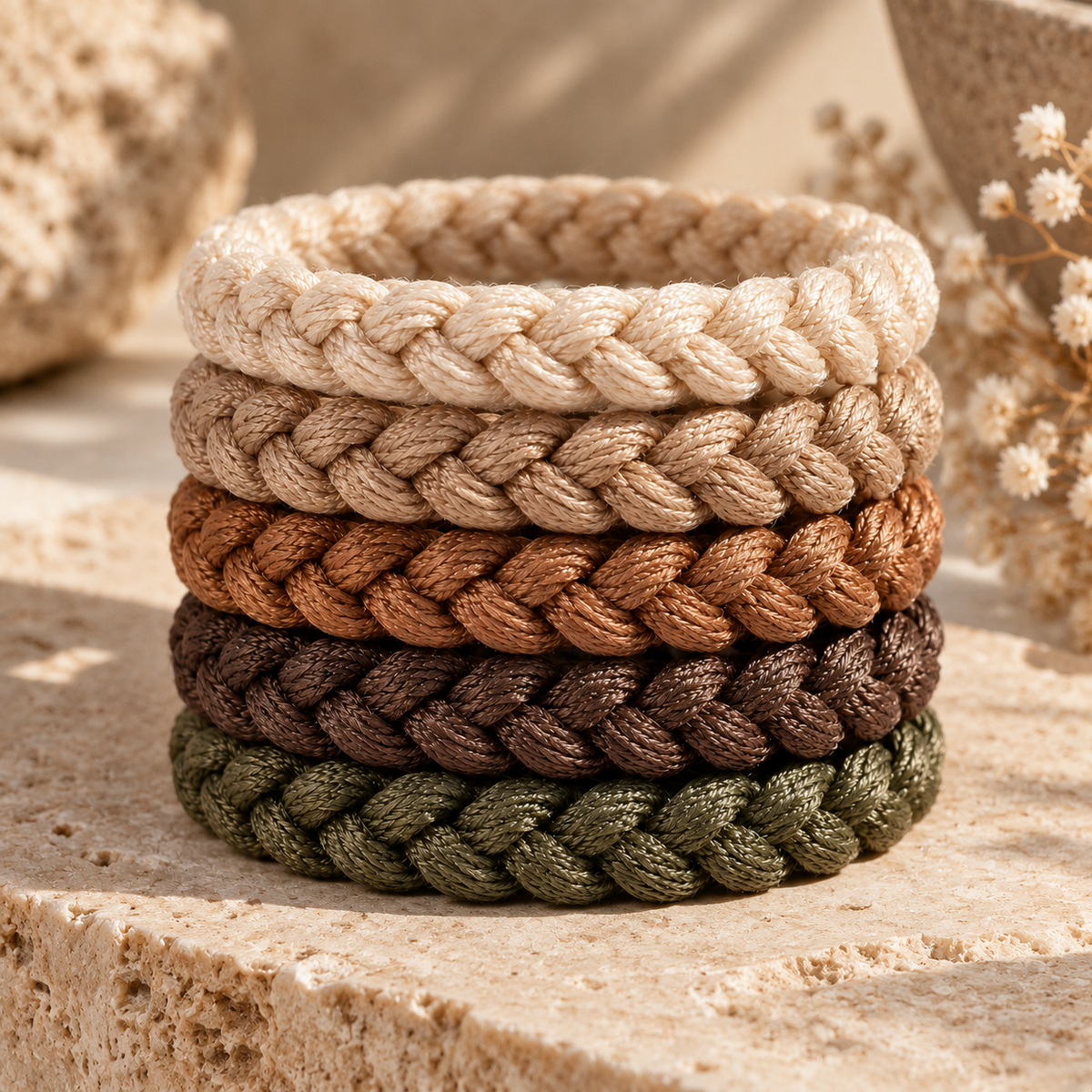 Norvellar Braided Fabric Hair Tie Set