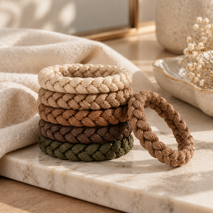 Norvellar Braided Fabric Hair Tie Set
