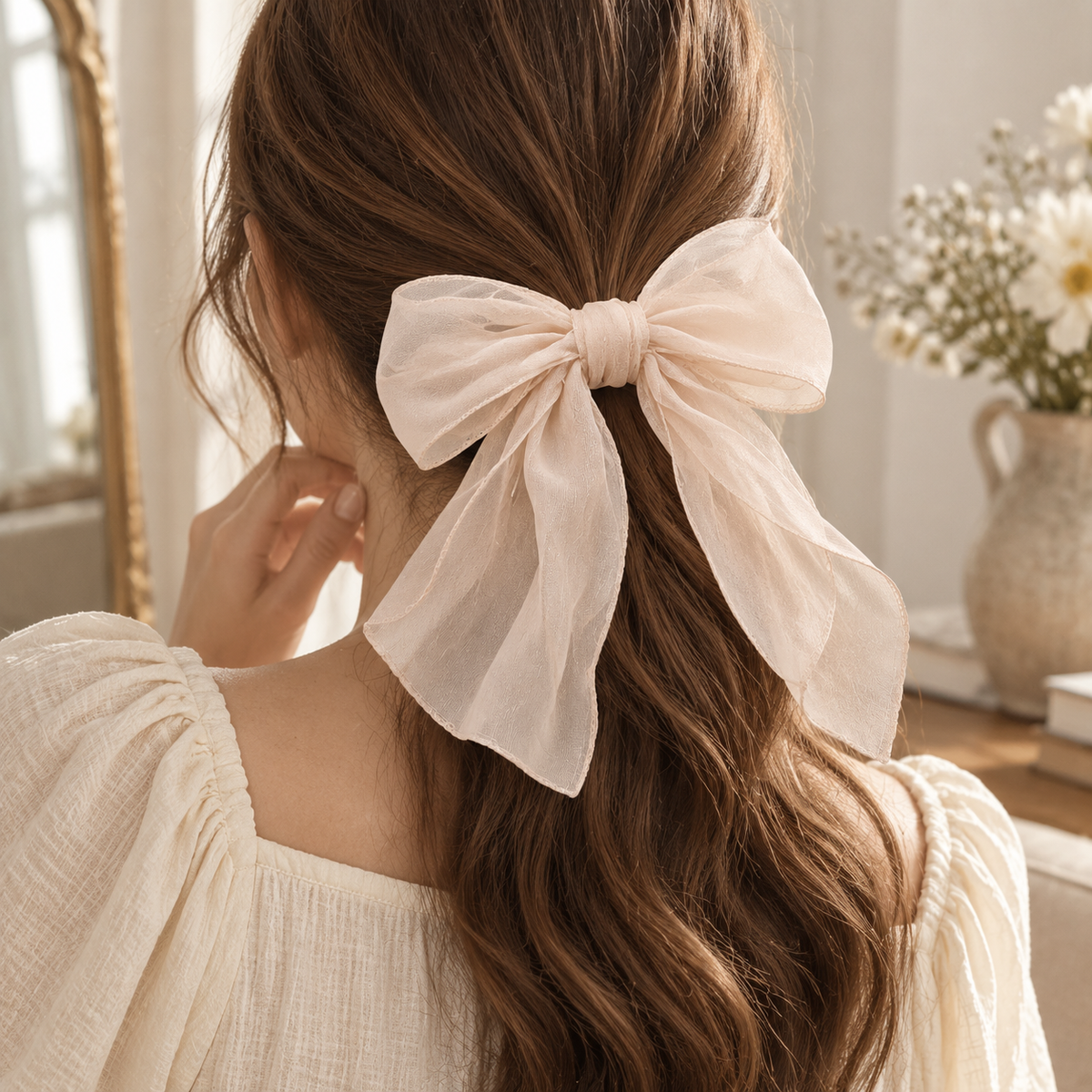 Norvellar Organza Bow Hair Tie