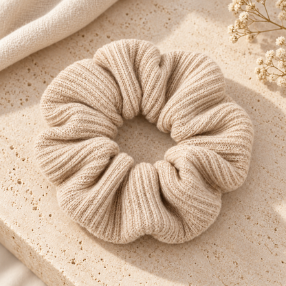 Norvellar Knitted Texture Scrunchie Hair Tie