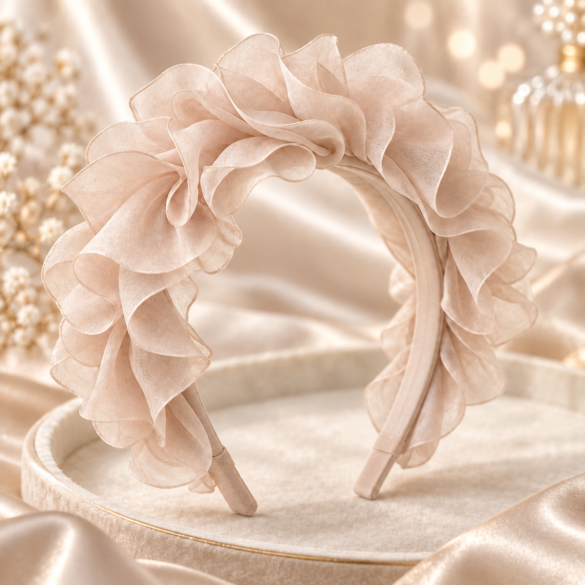 Norvellar Ruffled Organza Headband