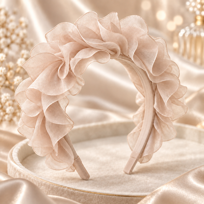 Norvellar Ruffled Organza Headband