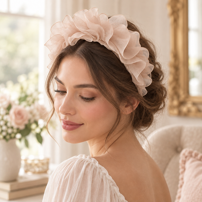 Norvellar Ruffled Organza Headband