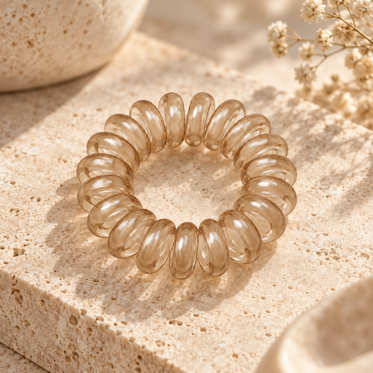 Norvellar Transparent Spiral Hair Tie