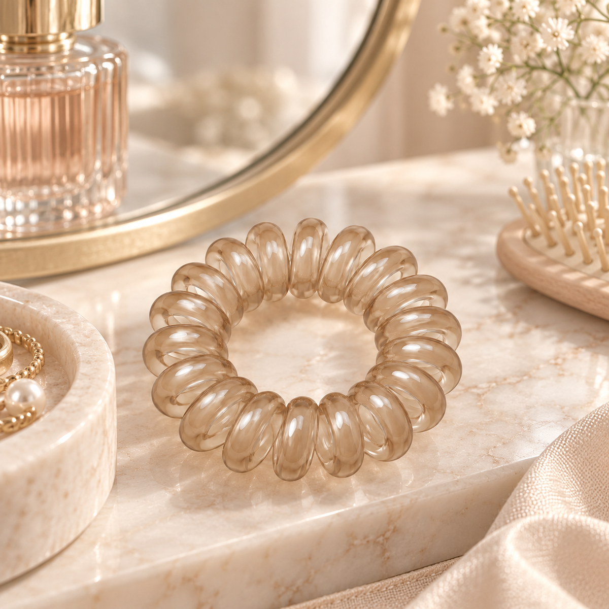 Norvellar Transparent Spiral Hair Tie